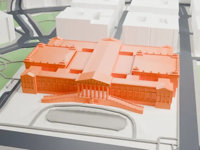 Austrian Parliament Building model, East view