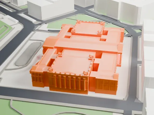 Austrian Parliament Building model, North view