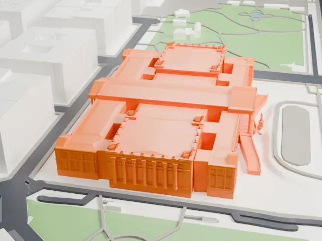 Austrian Parliament Building model, South view