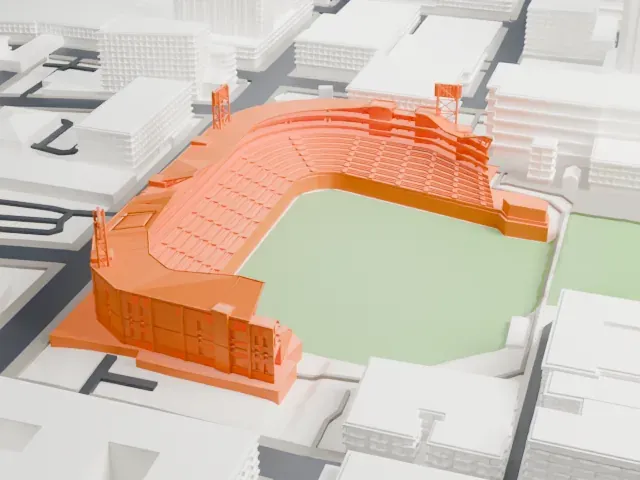 AutoZone Park model, East view