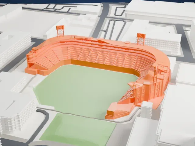 AutoZone Park model, North view