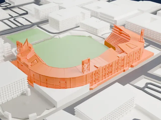AutoZone Park model, West view