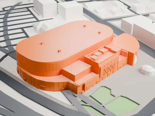 Avenir Centre model, East view