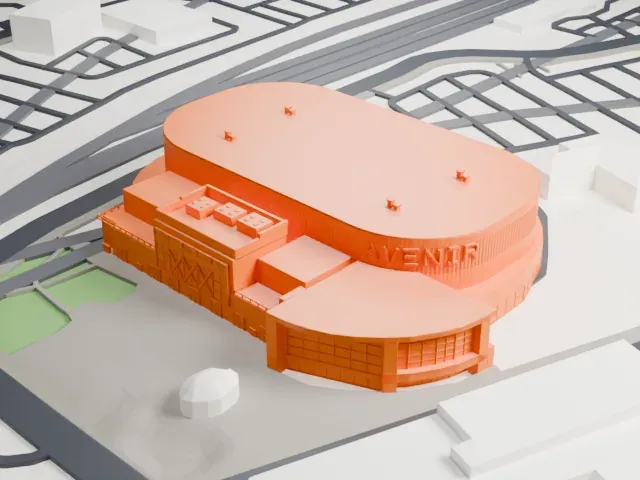 Avenir Centre model, North view