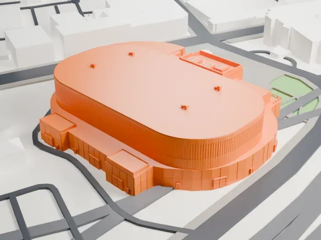 Avenir Centre model, South view