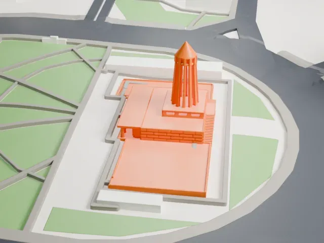 Avicenna Mausoleum model, North view