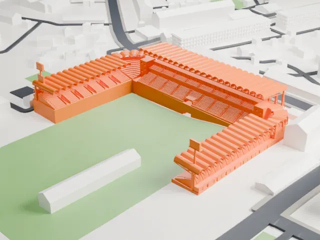 Azersun Arena model, West view