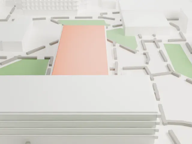 B. B. Moeur Activity Building model, South view