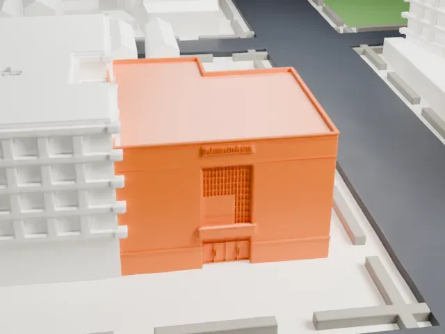 B'nai Yosef Synagogue model, East view