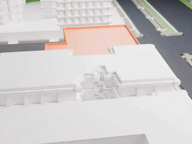 B'nai Yosef Synagogue model, South view
