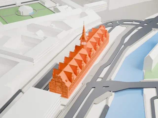 Børsen model, East view