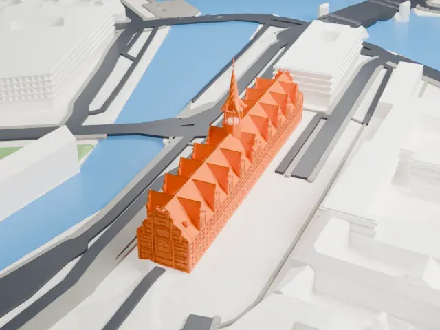 Børsen model, West view