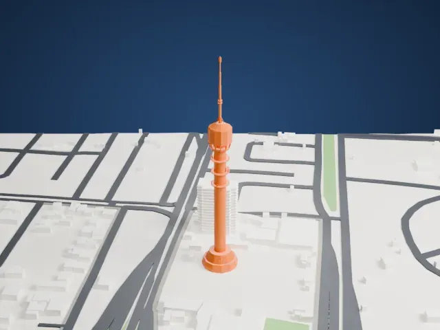 Baghdad Tower model, East view