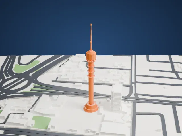 Baghdad Tower model, North view
