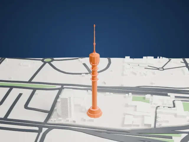Baghdad Tower model, South view