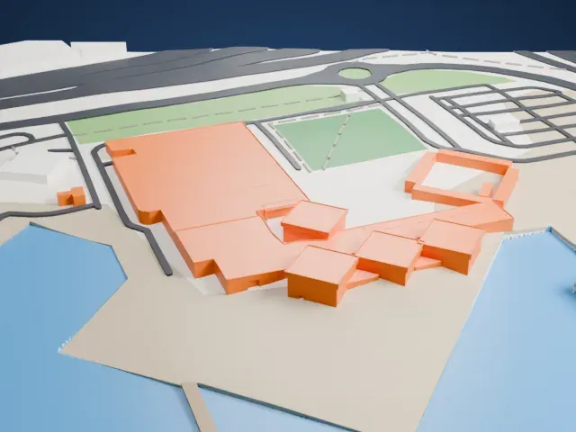 Bahrain National Museum model, East view