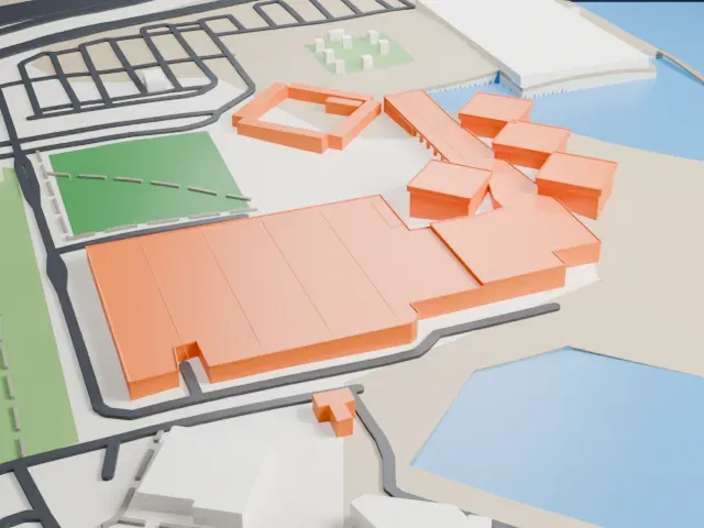 Bahrain National Museum model, South view