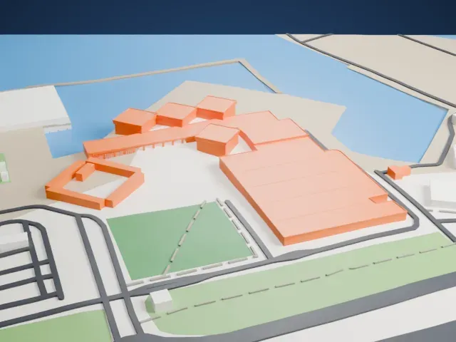 Bahrain National Museum model, West view