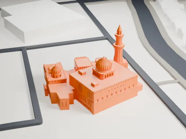 Baitul Islam Mosque model, East view