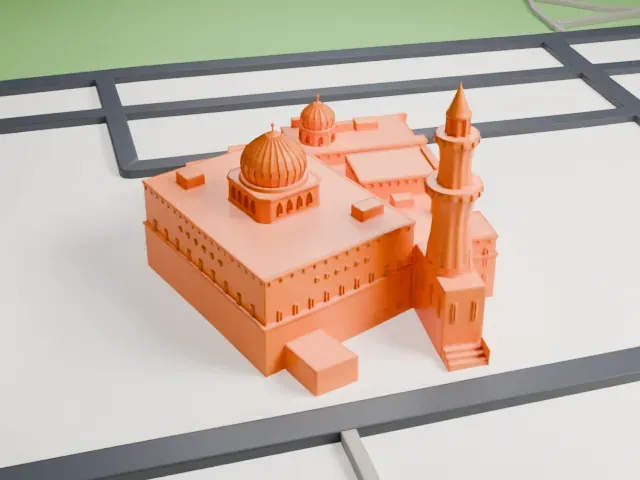 Baitul Islam Mosque model, North view