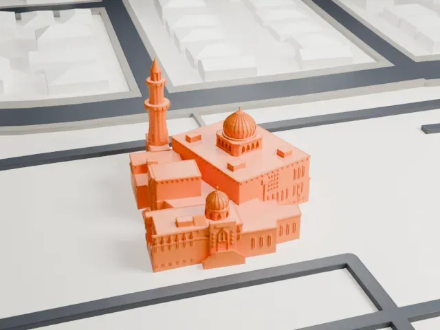 Baitul Islam Mosque model, South view