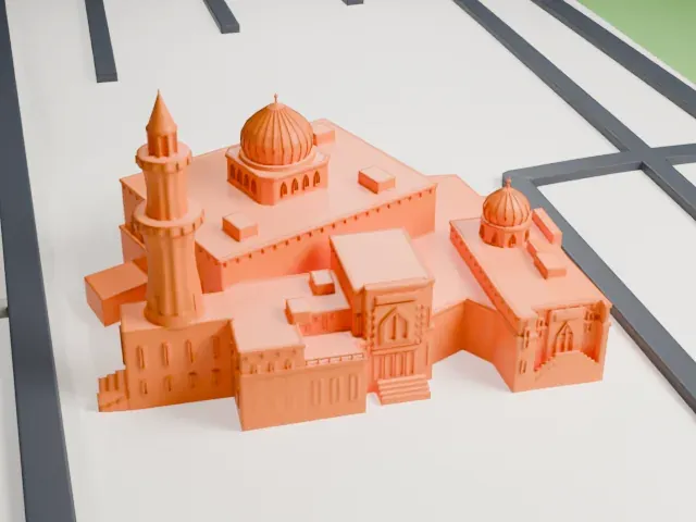 Baitul Islam Mosque model, West view