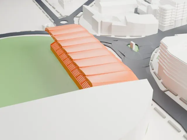 Balaídos Stadium model, East view