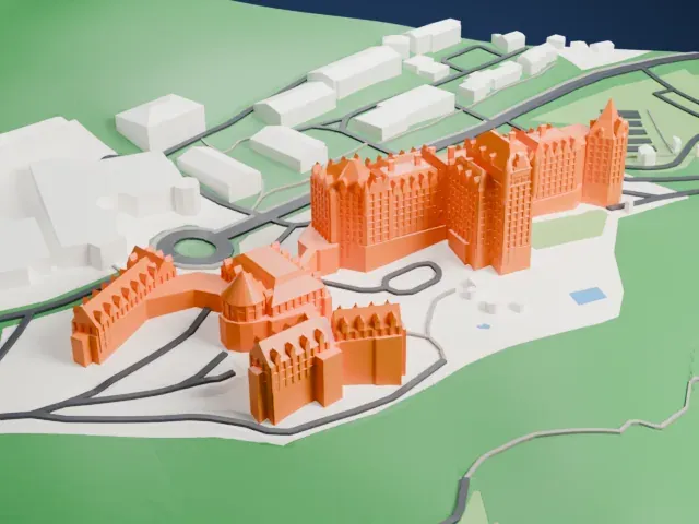 Banff Springs Hotel model, East view