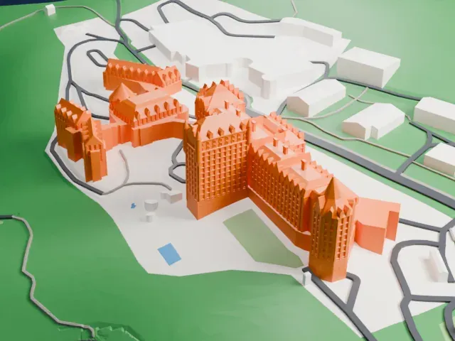Banff Springs Hotel model, North view