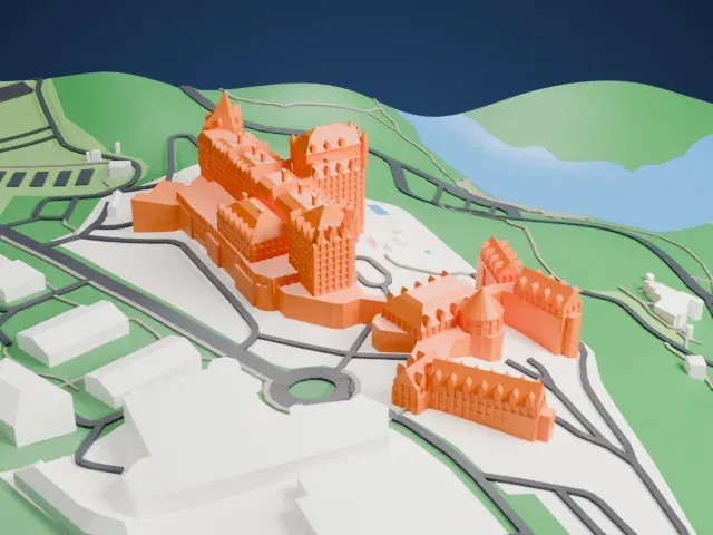 Banff Springs Hotel model, South view