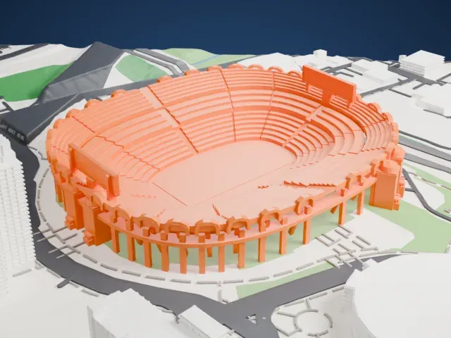 Bank of America Stadium model, East view