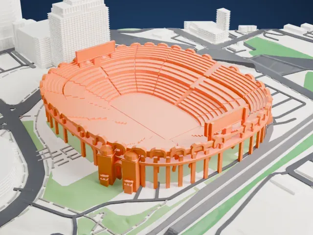 Bank of America Stadium model, North view