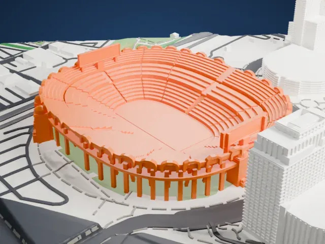 Bank of America Stadium model, South view