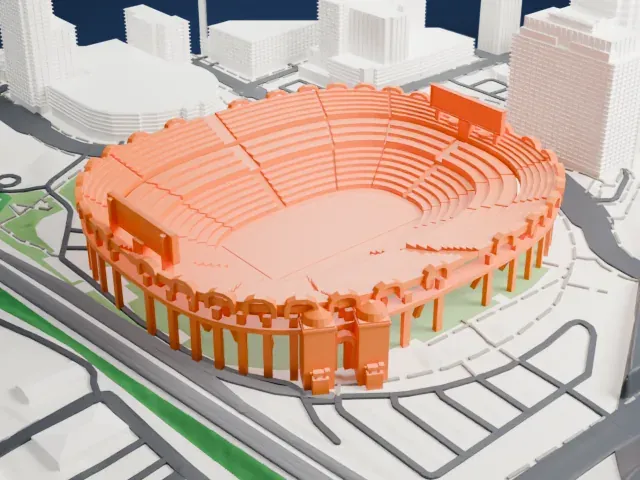 Bank of America Stadium model, West view