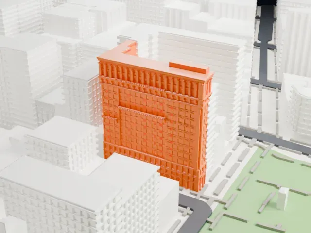 Bank of the Metropolis model, South view