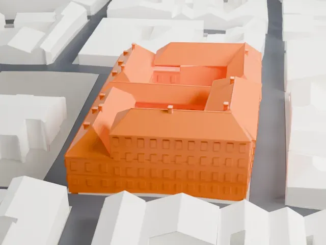 Banski dvori model, North view
