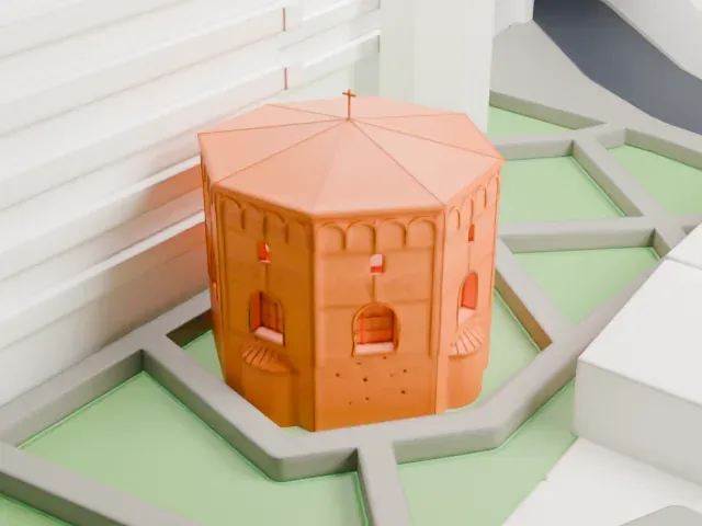 Baptistery of Neon model, East view