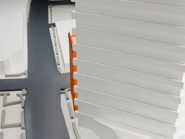 Bar Building model, East view
