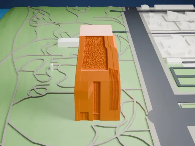 Barack Obama Presidential Center model, North view