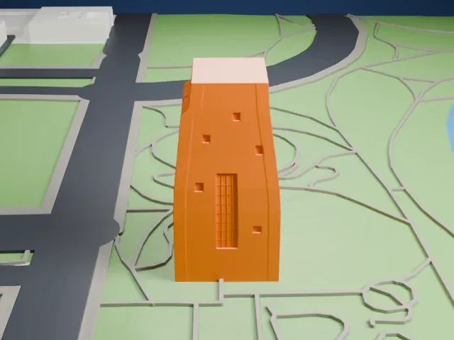 Barack Obama Presidential Center model, South view