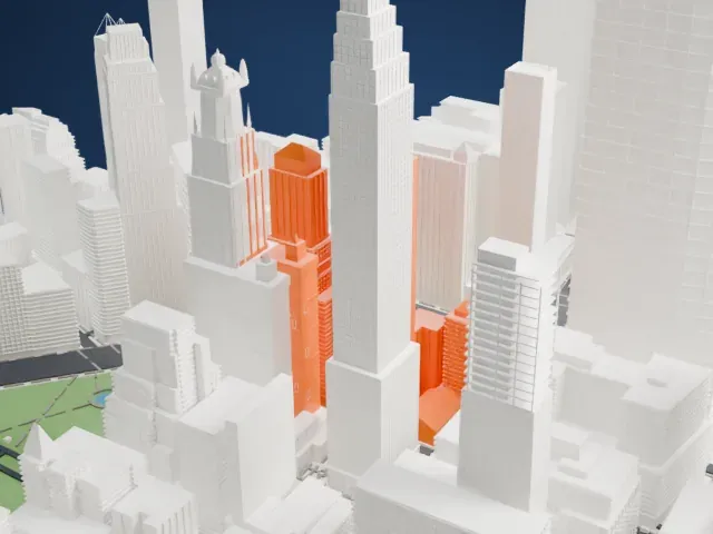 Barclay Tower model, North view