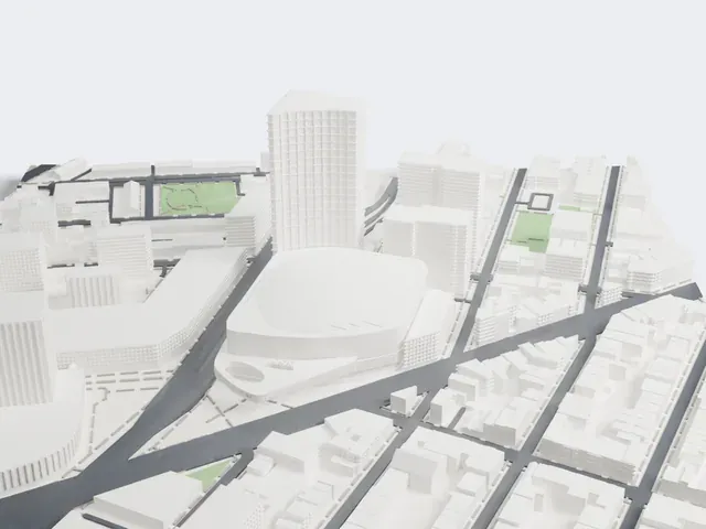 Barclays Center model, West view