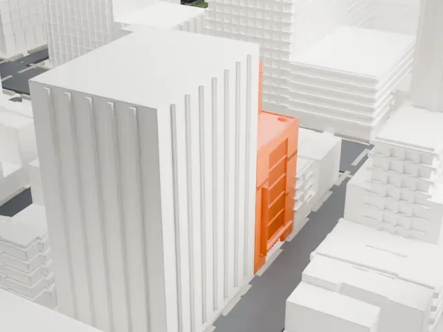 Baryshnikov Arts Center model, East view