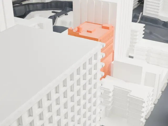 Baryshnikov Arts Center model, West view