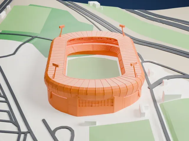 Başakşehir Fatih Terim Stadium model, South view