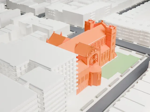 Basilica of Our Lady of Perpetual Help model, East view