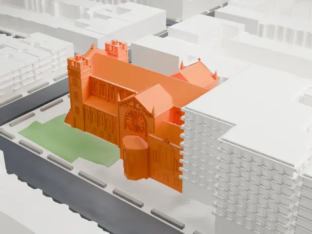 Basilica of Our Lady of Perpetual Help model, South view