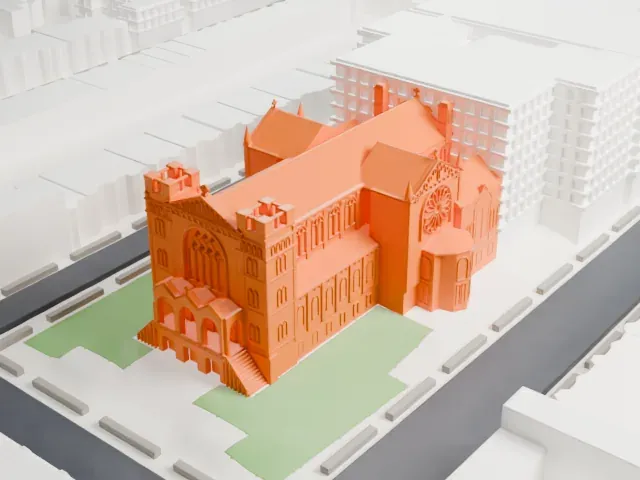 Basilica of Our Lady of Perpetual Help model, West view
