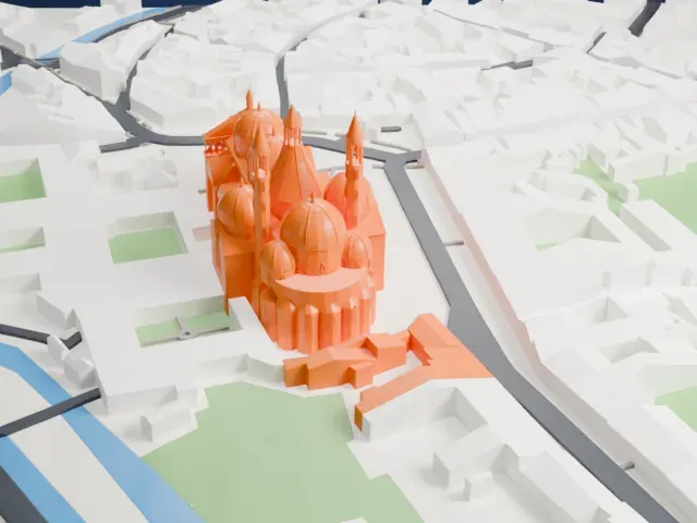 Basilica of Saint Anthony of Padua model, East view