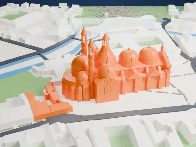 Basilica of Saint Anthony of Padua model, North view